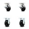 Service Caster 5 Inch Kingpinless Rubber on Steel Wheel Caster Brakes 2 Rigid SCC, 2PK SCC-KP30S520-RSR-SLB-2-R-2 - alternate 1
